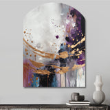 Bold Circles And Marble Fusion IV - Asymmetric Metal Wall Art