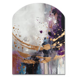 Bold Circles And Marble Fusion IV - Asymmetric Metal Wall Art