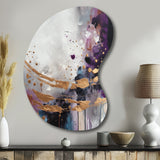 Bold Circles And Marble Fusion IV - Asymmetric Metal Wall Art