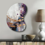 Bold Circles And Marble Fusion IV - Asymmetric Metal Wall Art