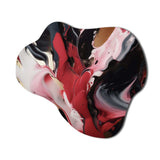 Red And Black Ethereal Agate - Asymmetric Metal Wall Art