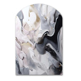 White And Grey Captivating Marble II - Asymmetric Metal Wall Art