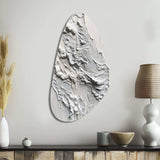 White And Tranquility Unleashed - Asymmetric Metal Wall Art