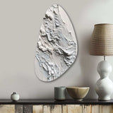 White And Tranquility Unleashed - Asymmetric Metal Wall Art