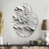 White And Tranquility Unleashed - Asymmetric Metal Wall Art