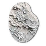 White And Tranquility Unleashed - Asymmetric Metal Wall Art