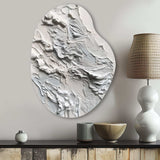 White And Tranquility Unleashed - Asymmetric Metal Wall Art