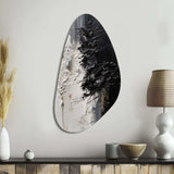 White And Black Tranquility Unleashed II - Asymmetric Metal Wall Art