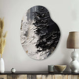 White And Black Tranquility Unleashed II - Asymmetric Metal Wall Art