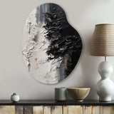 White And Black Tranquility Unleashed II - Asymmetric Metal Wall Art