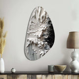 White And Black Tranquility Unleashed V - Asymmetric Metal Wall Art