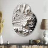 White And Black Tranquility Unleashed V - Asymmetric Metal Wall Art