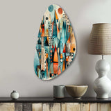 Joyful Geometric I - Asymmetric Metal Wall Art