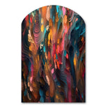 Random Swirls Abstract - Asymmetric Metal Wall Art