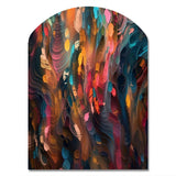 Random Swirls Abstract - Asymmetric Metal Wall Art