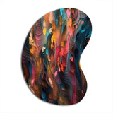 Random Swirls Abstract - Asymmetric Metal Wall Art