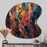 Random Swirls Abstract - Asymmetric Metal Wall Art