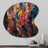 Random Swirls Abstract - Asymmetric Metal Wall Art