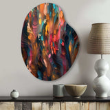 Random Swirls Abstract - Asymmetric Metal Wall Art