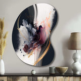 Gold Purple Transcending Complexity I - Asymmetric Metal Wall Art