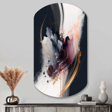 Gold Purple Transcending Complexity I - Asymmetric Metal Wall Art