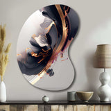 Rosegold Black Transcending Complexity I - Asymmetric Metal Wall Art