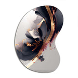 Rosegold Black Transcending Complexity I - Asymmetric Metal Wall Art