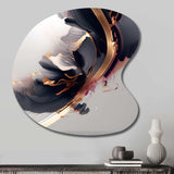 Rosegold Black Transcending Complexity I - Asymmetric Metal Wall Art