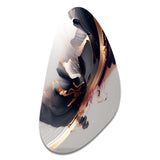 Rosegold Black Transcending Complexity I - Asymmetric Metal Wall Art