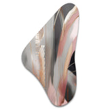 Pink Rosegold Circle Complexity I - Asymmetric Metal Wall Art