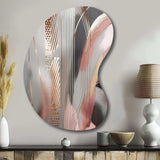 Pink Rosegold Circle Complexity I - Asymmetric Metal Wall Art