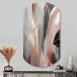 Pink Rosegold Circle Complexity I - Asymmetric Metal Wall Art