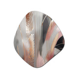 Pink Rosegold Circle Complexity I - Asymmetric Metal Wall Art