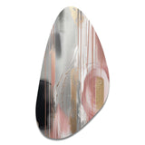 Pink Gold Circle Complexity - Asymmetric Metal Wall Art