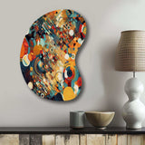 Orange Retro Vibe Background III - Asymmetric Metal Wall Art