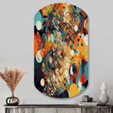 Orange Retro Vibe Background III - Asymmetric Metal Wall Art