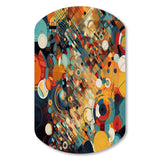 Orange Retro Vibe Background III - Asymmetric Metal Wall Art