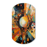 Orange Retro Vibe Background IV - Asymmetric Metal Wall Art