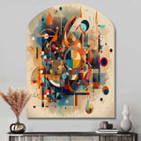 Orange Retro Vibe Background V - Asymmetric Metal Wall Art