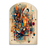 Orange Retro Vibe Background V - Asymmetric Metal Wall Art