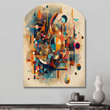 Orange Retro Vibe Background V - Asymmetric Metal Wall Art