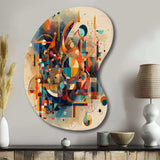 Orange Retro Vibe Background V - Asymmetric Metal Wall Art