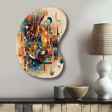 Orange Retro Vibe Background V - Asymmetric Metal Wall Art