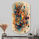 Orange Retro Vibe Background V - Asymmetric Metal Wall Art