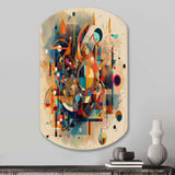 Orange Retro Vibe Background V - Asymmetric Metal Wall Art