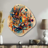 Orange Retro Vibe Background V - Asymmetric Metal Wall Art