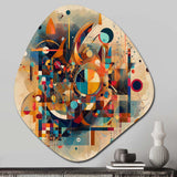 Orange Retro Vibe Background V - Asymmetric Metal Wall Art