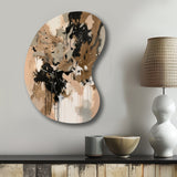 Brown Colorful Symmetry I - Asymmetric Metal Wall Art