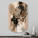 Brown Colorful Symmetry I - Asymmetric Metal Wall Art