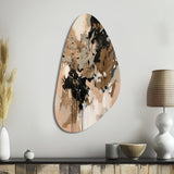 Brown Colorful Symmetry I - Asymmetric Metal Wall Art